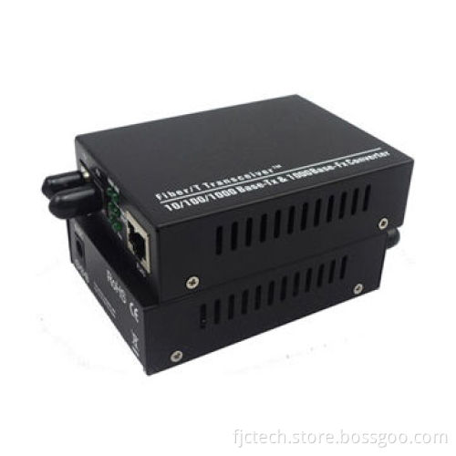 10/100/1000M Ethernet Media Converter with Multi-mode Dual Fiber and External Power Supply